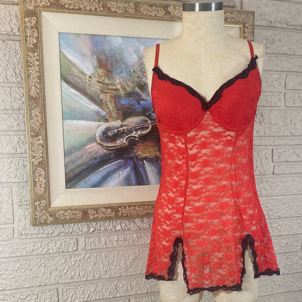 Just Sexy Intimate Sheer Lace Babydoll/Chemise  Lingerie